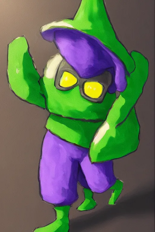 Image similar to ralsei from deltarune, painting