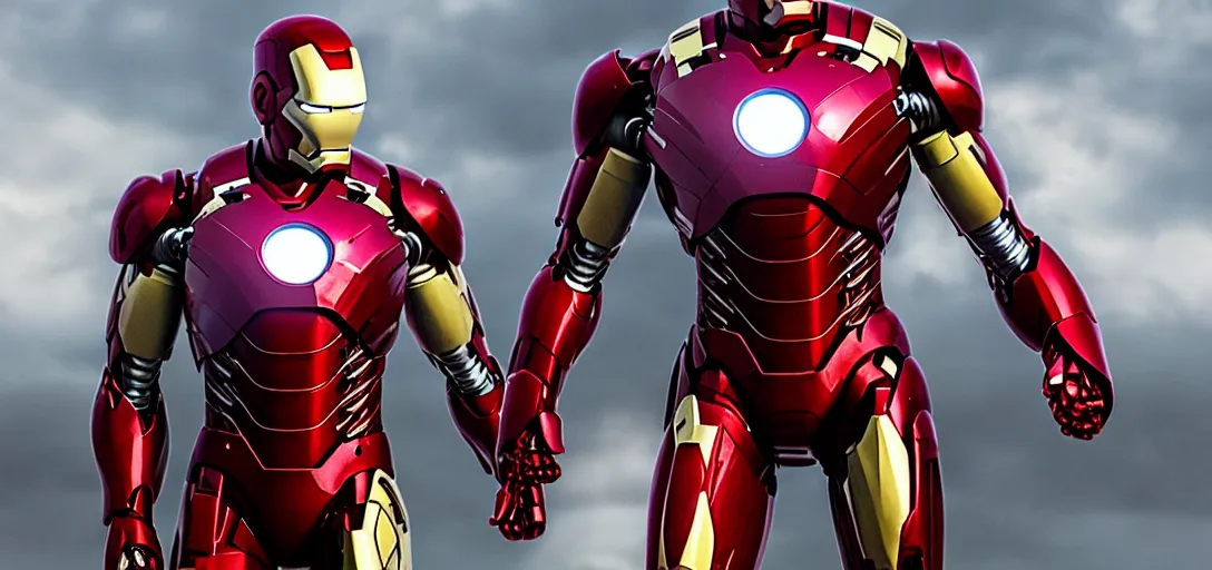 Image similar to a very high resolution image of ironman. from an episode of the office. photorealistic, photography