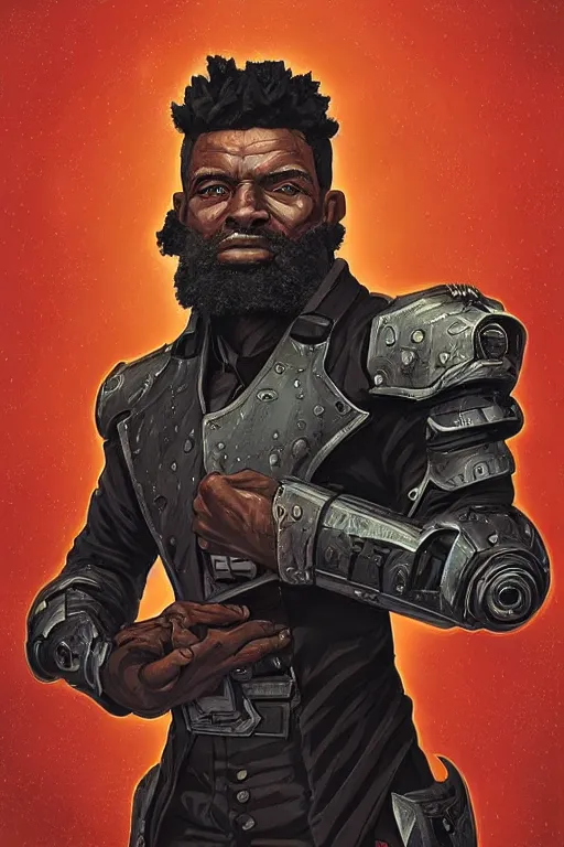 Prompt: Portrait of abolitionist John Brown with a beard wearing futuristic power armor, fantasy, intricate, highly detailed, digital painting, trending on artstation, sharp focus, illustration, style of Stanley Artgerm and Dan Mumford