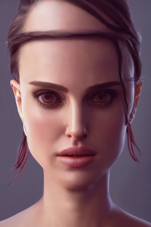 Image similar to portrait of Natalie Portman, detailed, trending on artstation, pixiv, cgsociety, hyperdetailed Unreal Engine 4k 8k ultra HD, WLOP