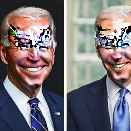 Image similar to A portrait photo of joe biden teams up with a teenage joe biden, perfect faces, 50 mm, award winning photography