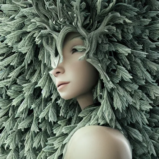 Prompt: glamour photo of beautiful princess of trees, octane render, 4 k, godly, intricate, detailed - n 9