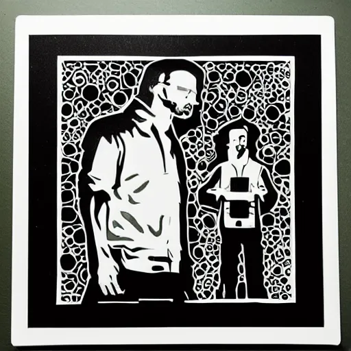 Image similar to paper cut art of breaking bad