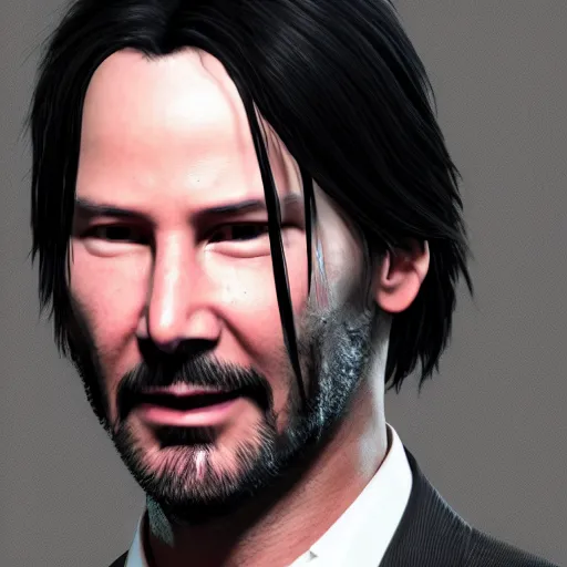 Image similar to Keanu Reeves in Unreal engine 5 4K quality super realistic