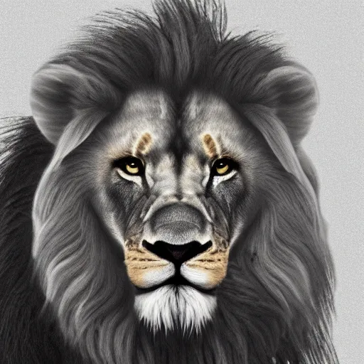 Image similar to Portrait photo of lion Aslan, artstation, position right, narnia in background