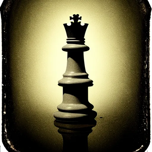 Image similar to underwater tintype photo of a queen chess piece made of LAZAR lights, Puddles, high point of view, smooth 3D Illustration, Cinematic Matte Painting, soft render, volumetric lighting