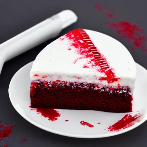 Prompt: a cake with blood samples
