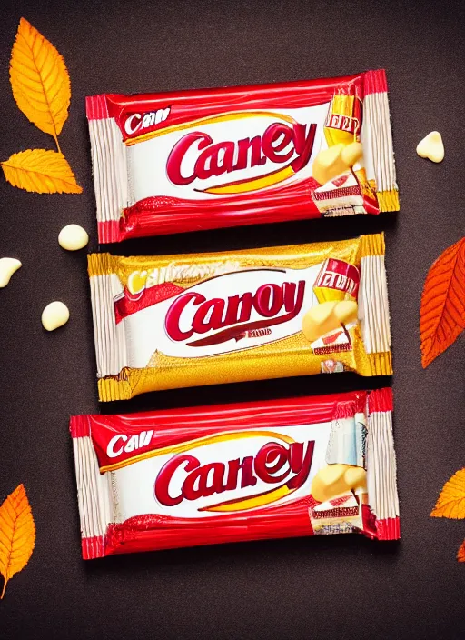 Prompt: candy bar wrapper for and covered white chocolate, very detailed, highly detailed background, sharpfocus, photorealism, soft diffuse autumn lights, some sunlight ray, dark room wall, canon 5 d 5 0 mm lens