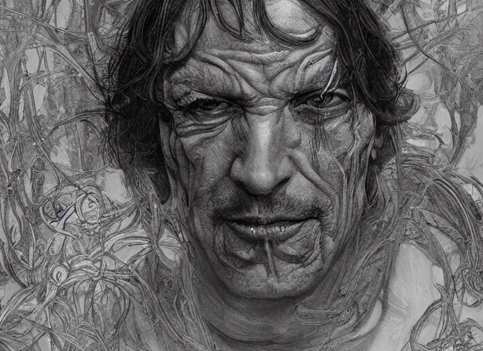 Image similar to a highly detailed beautiful portrait of mephisto, james gurney, james jean