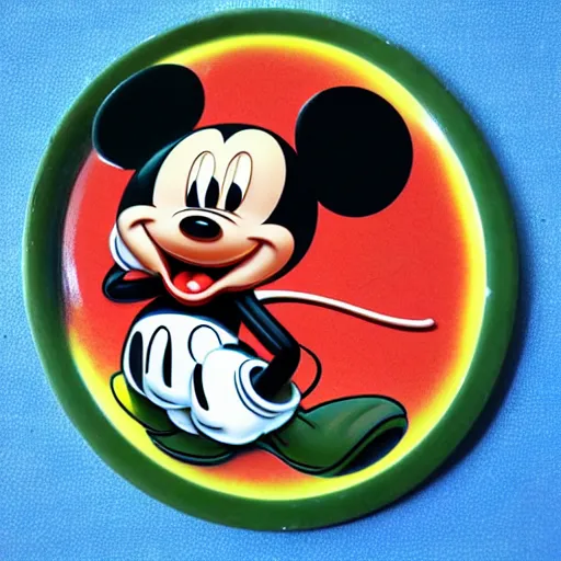 Prompt: mickey mouse smoking weed