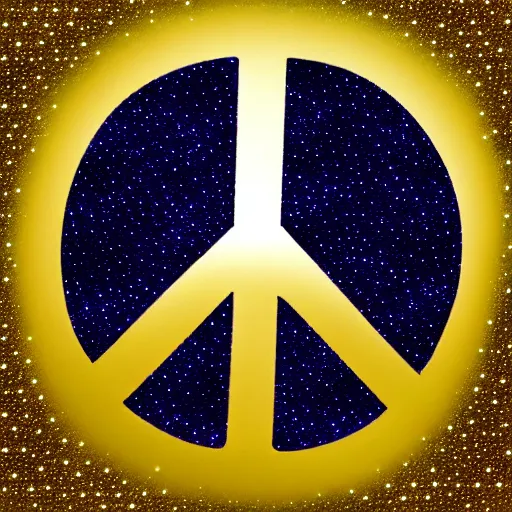 Image similar to peace symbol made of stars