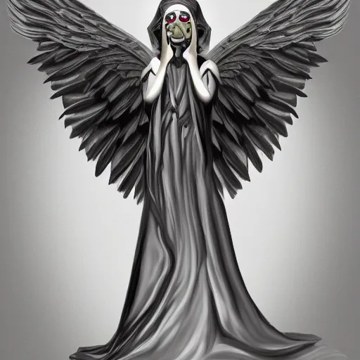 Image similar to angel of death, digital art