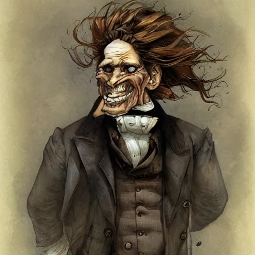 Image similar to mr hyde high resolution, high quality, by jean - baptiste monge