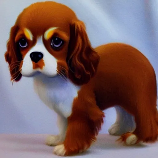 Image similar to cavalier king charles spaniel, realistic