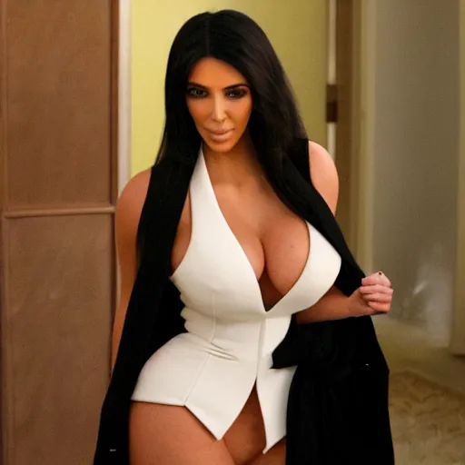 Image similar to kim kardashian as borat in borat, 8k resolution, full HD, cinematic lighting, award winning, anatomically correct