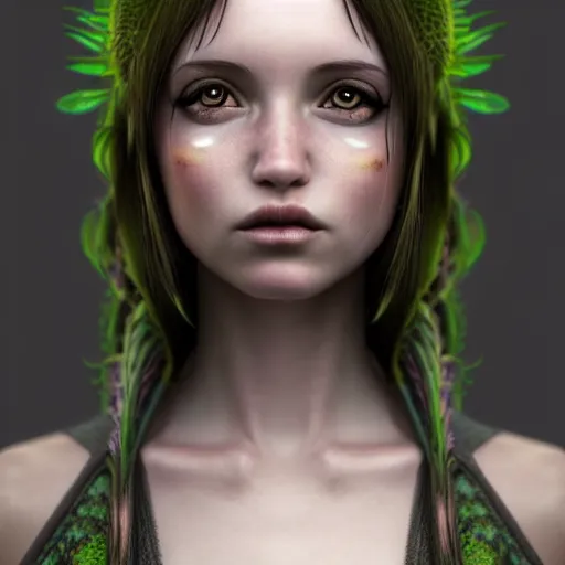 Image similar to full body shot of an faerie girl, photorealistic, perfect symmetrical image, symmetrical face, perfect face, longshot, cinematic, hyper realism, hyper detailed