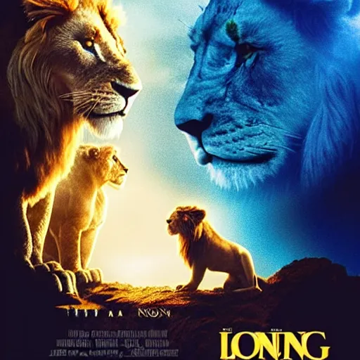 Prompt: a film poster of a new christopher nolan movie about the lion king