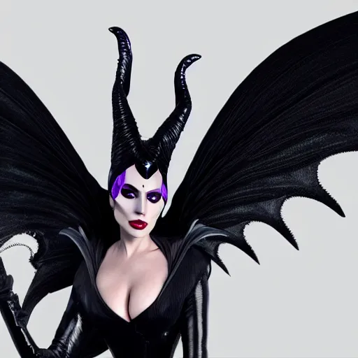 Image similar to Lady Gaga as real life Maleficent, fantasy, artstation, 8k resolution