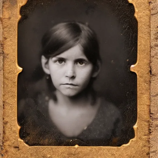 Prompt: tintype of a girl with black goat mask, hyperrealistic, 8 k