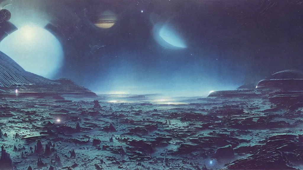 Image similar to alien planet, an empire in upheaval by arthur haas and bruce pennington, cinematic matte painting