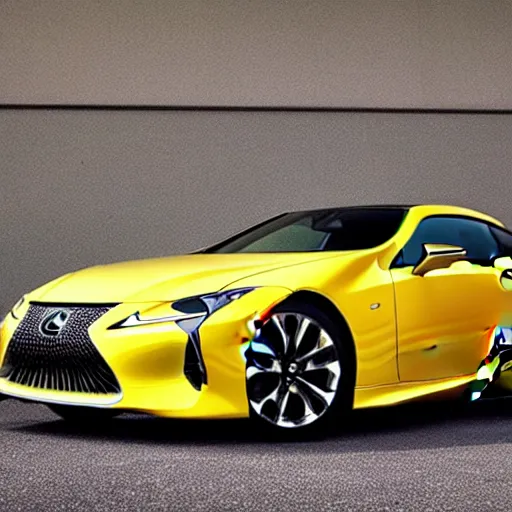 Prompt: yellow lexus lc 5 0 0