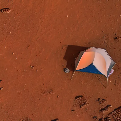 Image similar to camping on mars, 4 k, high detail, high - resolution photograph, professional photography, ultra - detail