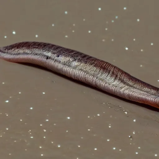 Image similar to an elongated mollusk which has the face of elon musk