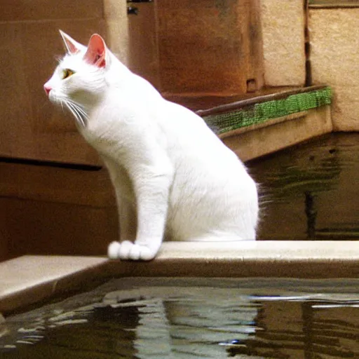 Image similar to white cat in a pool by Buchholz, Quint