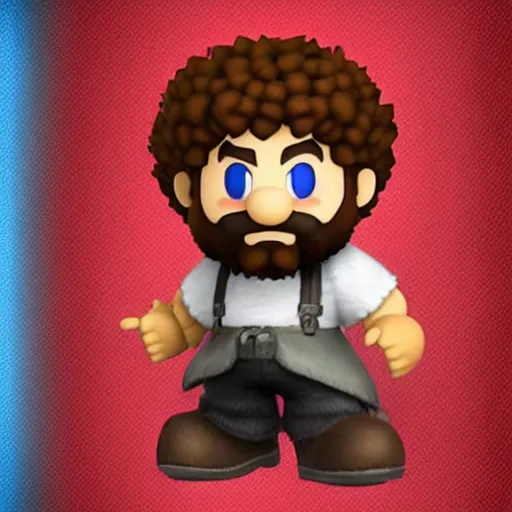 Image similar to Bob Ross character reveal for Super Smash bros ultimate