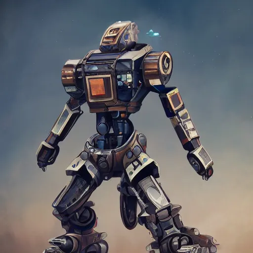 Prompt: Pathfinder Hunter Automaton, Robot in Wolf Stance, Digital Pathfinder Artwork, 4K, Detailed, Trending on Artstation.
