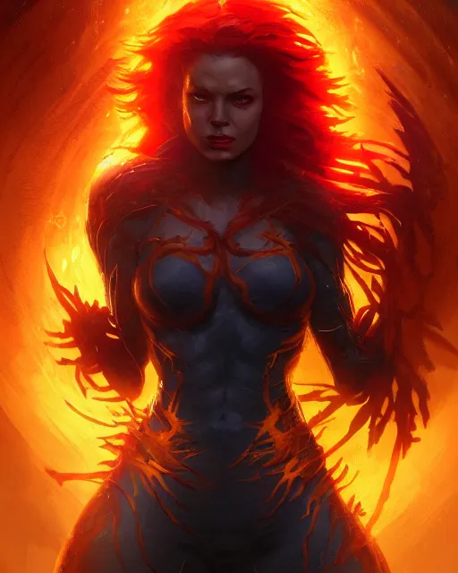 Image similar to A dark phoenix, epic, highly detailed, fantasy art, monster art, in the style of greg rutkowski, illustration, epic, fantasy, intricate, hyper detailed, artstation, concept art, smooth, sharp focus, ray tracing