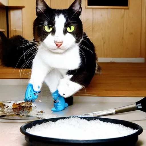 Prompt: cat cooking meth, photograph, very detailed