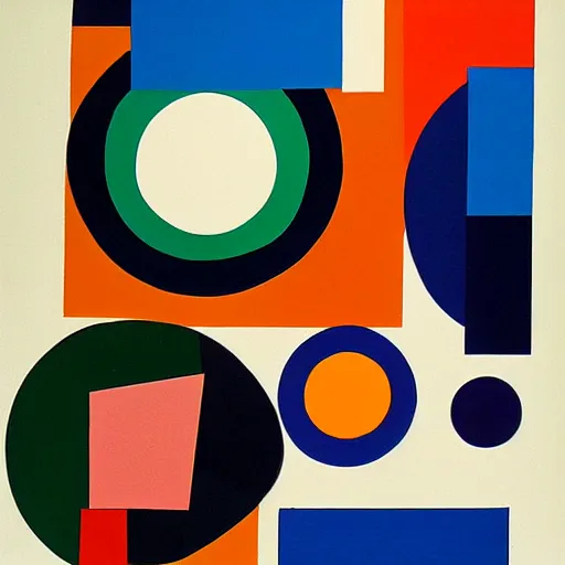 Prompt: suprematism painting of different shapes, infinity, rectangle, circles, highly detailed, by kasimir malewitsch.