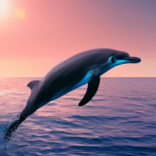 Prompt: friendly dolphin wearing a crown in a dappled sunlit ocean, hyper detailed, photorealistic, octane render, 8k, nature photography