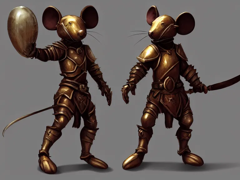 Prompt: warrior mouse with armor and <the floating crystal>, trending on Artstation, Pose Study, ultra detailed, award winning