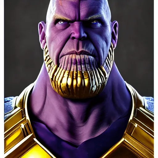Image similar to thanos who looks like putin, Cinematic, Portrait, Ultra-HD, Beautiful Lighting, insanely detailed and intricate, hypermaximalist, elegant, ornate, hyper realistic, super detailed