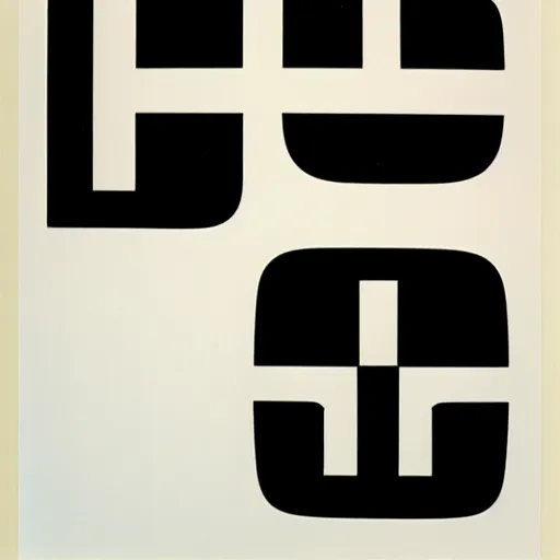 Image similar to black and white logos by karl gerstner 1 9 7 0 s, 8 k scan