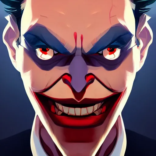 Image similar to face icon stylized minimalist joker, loftis, cory behance hd by jesper ejsing, by rhads, makoto shinkai and lois van baarle, ilya kuvshinov, rossdraws global illumination