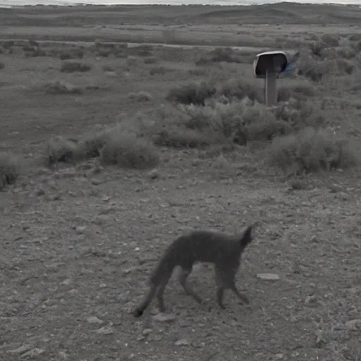 Prompt: a beast chupacabra caught on security camera outside at skinwalker ranch nevada 8 k hi resolution