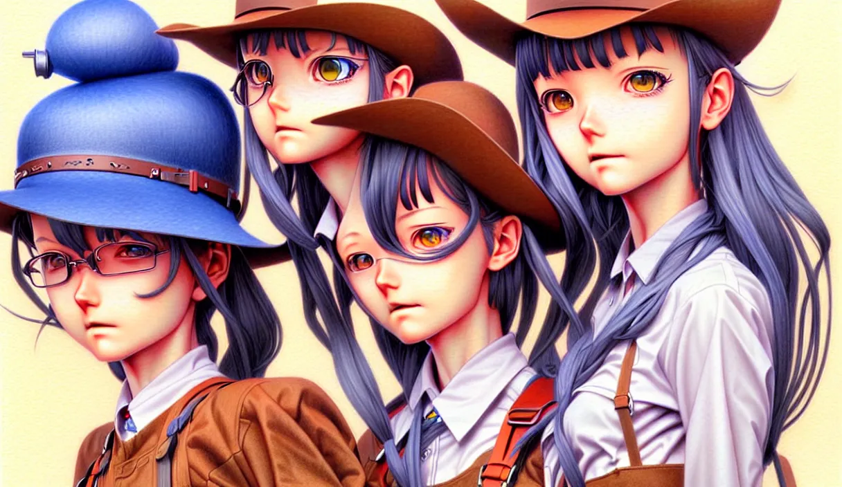 Image similar to richly detailed colored pencil 3D illustration of a western Kansas, art by Range Murata and Artgerm.