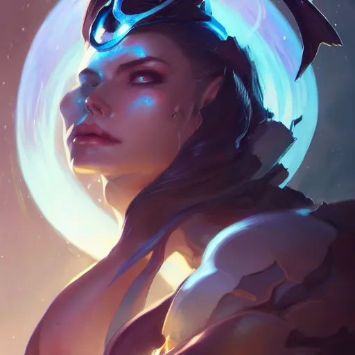 Image similar to a portrait of a beautiful proxima midnight, art by pete mohrbacher and guweiz and ilya kuvshinov, digital art, highly detailed, intricate, sci - fi, sharp focus, trending on artstation hq, deviantart, unreal engine 5, 4 k uhd image