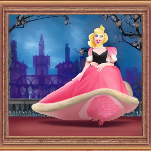 Prompt: professional portrait princess peach in an opera