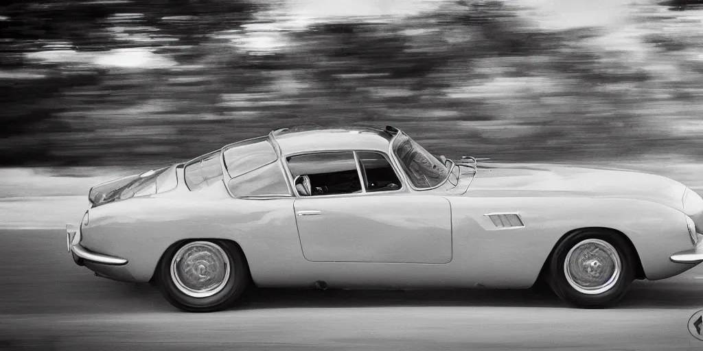 Image similar to photograph, 1958 FERRARI 250 GT, by Peter Singhof, press release, cinematic, Pacific Coast Highway, 8k, depth of field, bokeh.