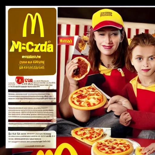 Image similar to mcdonalds pizza advertisement, award winning photography