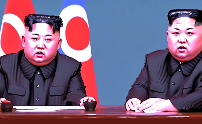 Prompt: kim jong - un snl monologue, volumetric lighting, 8 k resolution