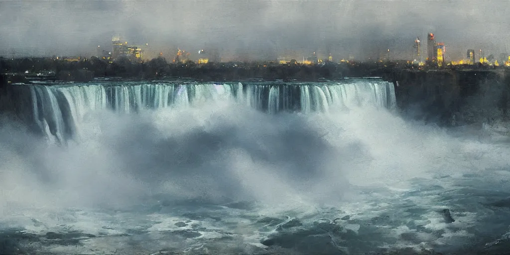 Image similar to niagara falls by jeremy mann