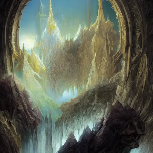 Image similar to The White Lands of Empathica, fantasy art