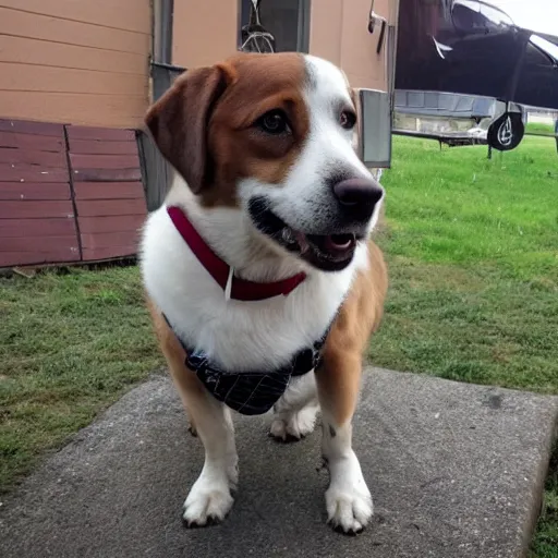 Prompt: stoked dog