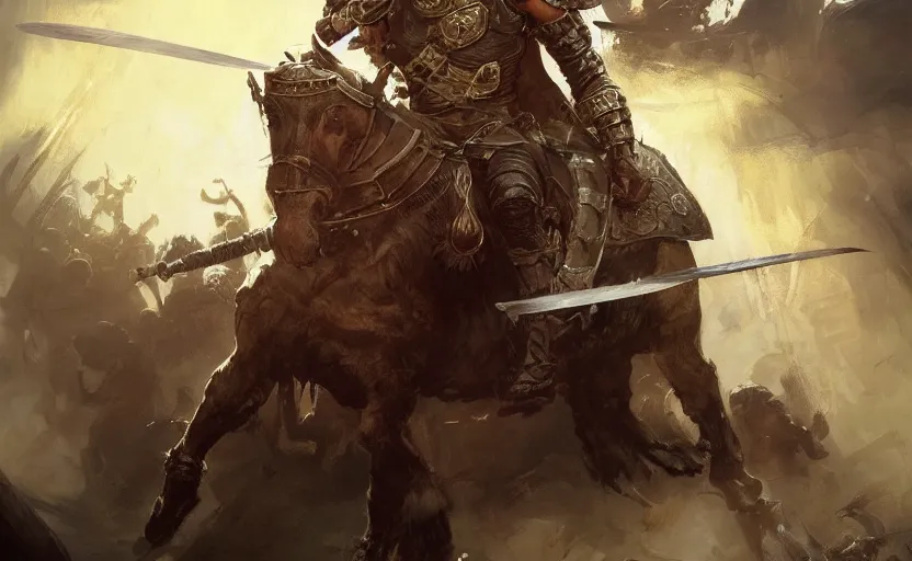 Prompt: a medieval warrior with a sword etched with runes, advanced lighting technology, digital painting masterpiece by frank frazetta craig mullins and daniel f gerhartz, detailed, gorgeous, beautiful, 4 k