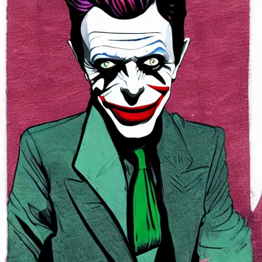 Image similar to David Bowie as The Joker